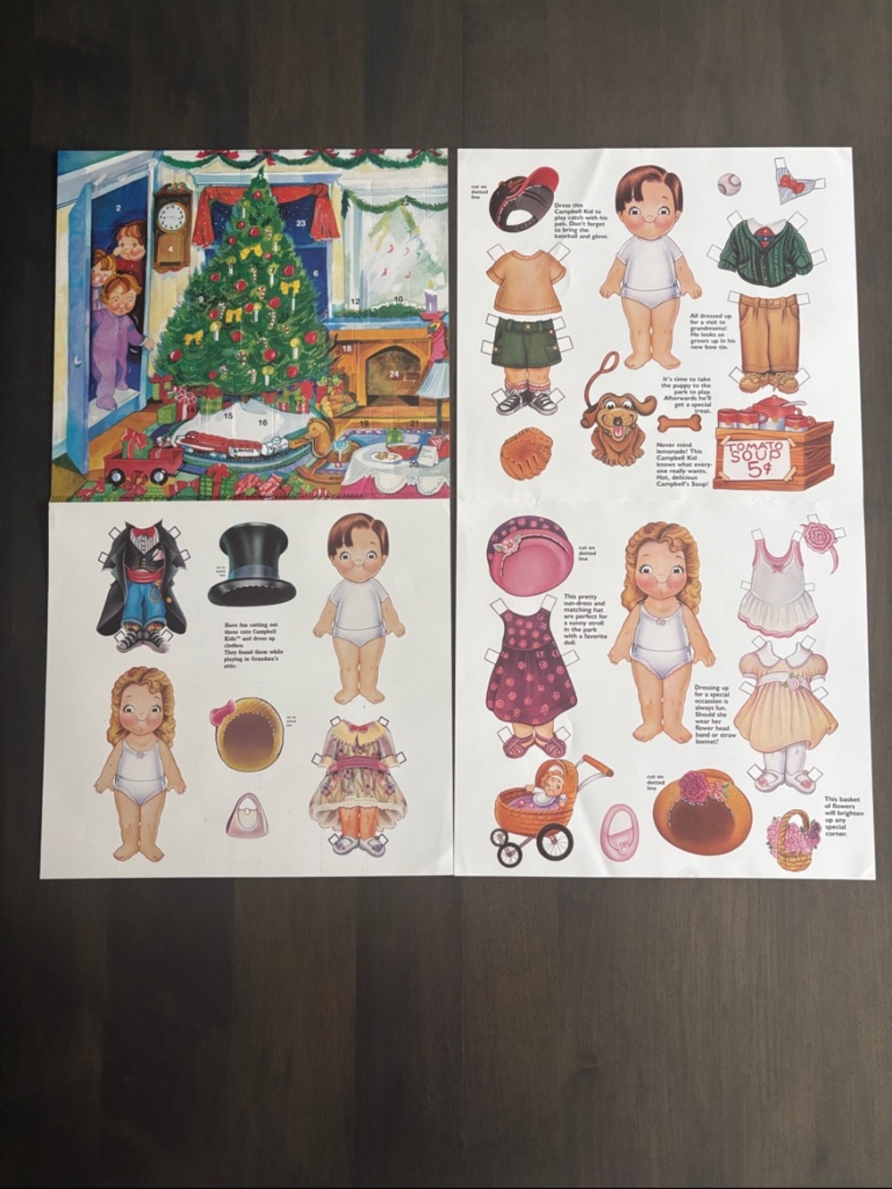 Campbell’s Soup Kids Cutout Dolls 1990s Lot Of 2 Sheets RARE Collectible NEW